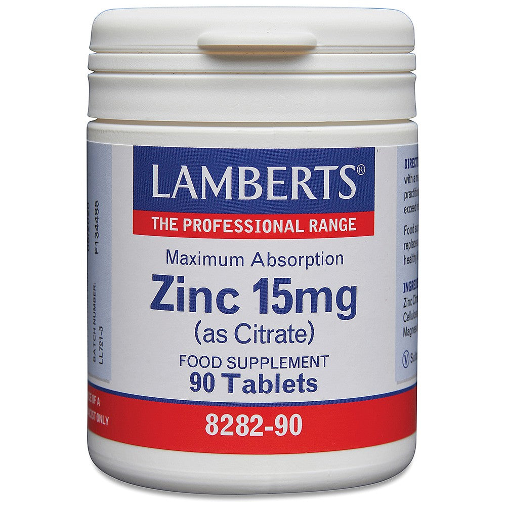 Zinc 15 mg (Citrato) Lamberts 90 comprimidos