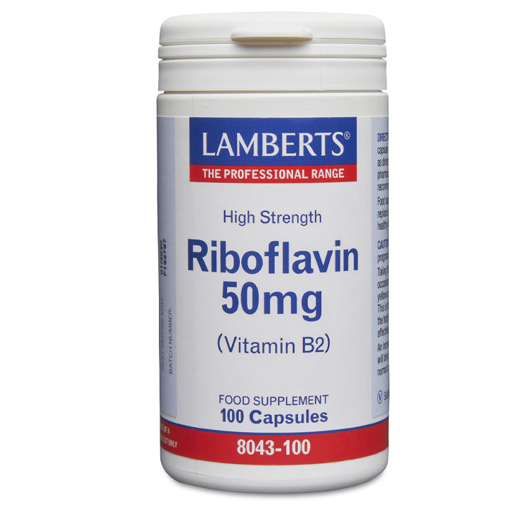 Riboflavina (Vitamina B2) 50 mg 100 cápsulas