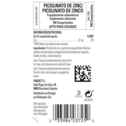 Solgar | Zinc Picolinate | Food Supplement that Improves Immune Function | With Zinc | For Men and Women | 100 Capsules