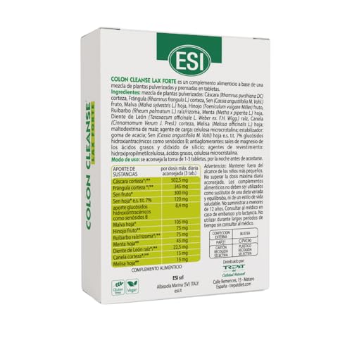 ESI Colon Cleanse Lax Forte - Natural Laxative with Sacred Shell, Sen and Malva - Constipation Relief, Intestinal Regulator and Healthy Digestion (2)