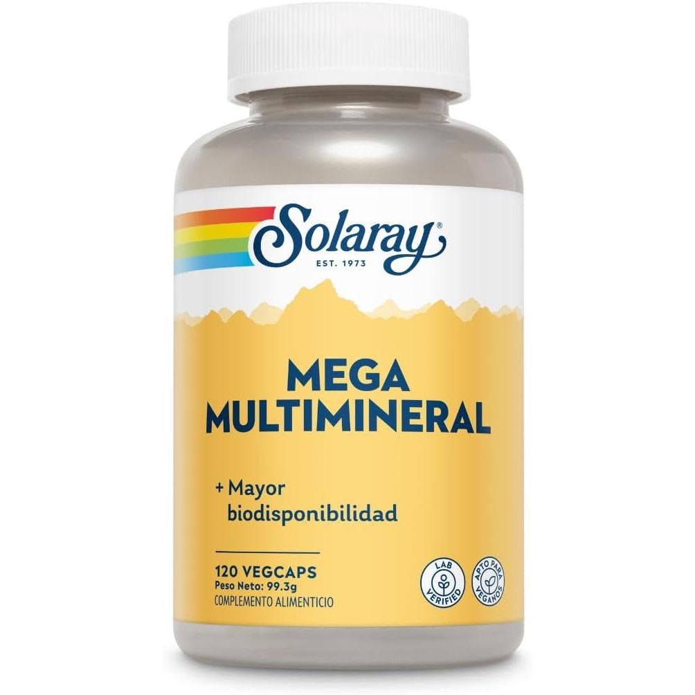 Mega multimineral quelado 120 cápsulas veganas
