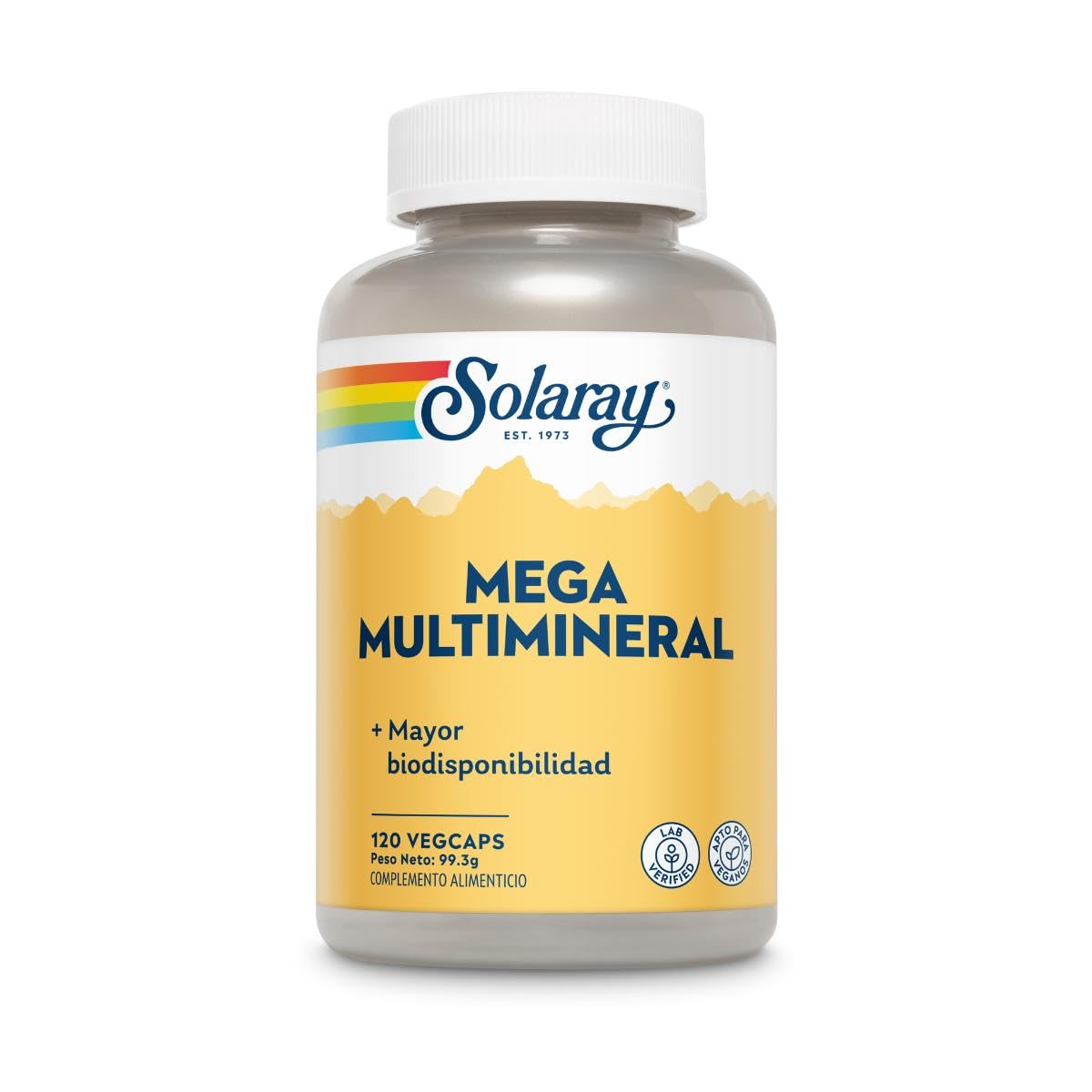Solaray Mega MultiMineral |120 VegCaps| Apto Para Veganos