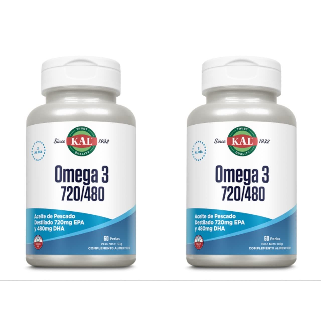 Omega 3 EPA 720 mg DHA 480 mg 60 perlas