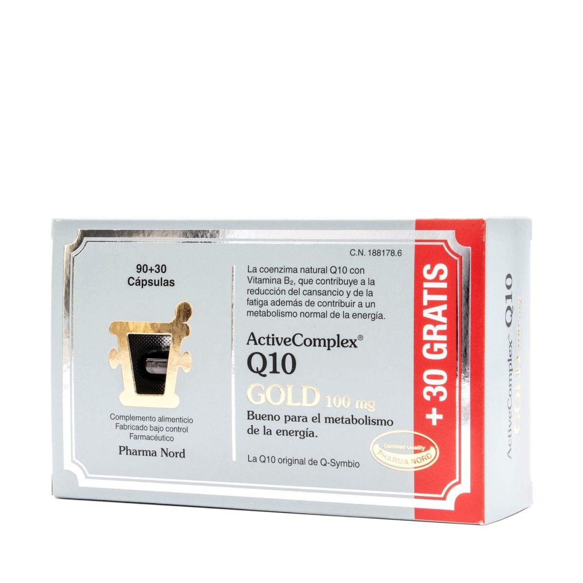 Coenzima Q10 con magnesio 90 mg 30 cápsulas