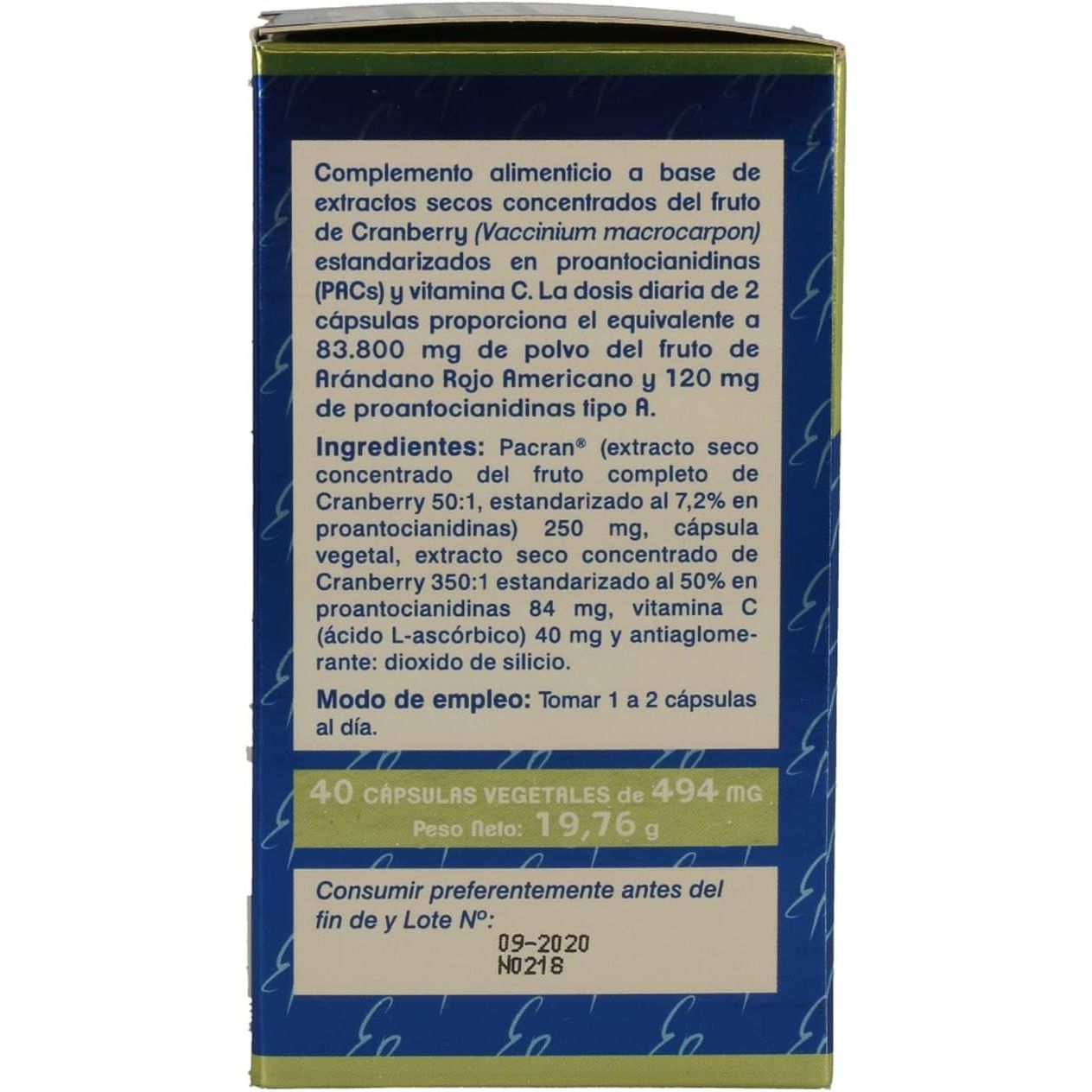 Arándano Rojo PACs 120 mg
