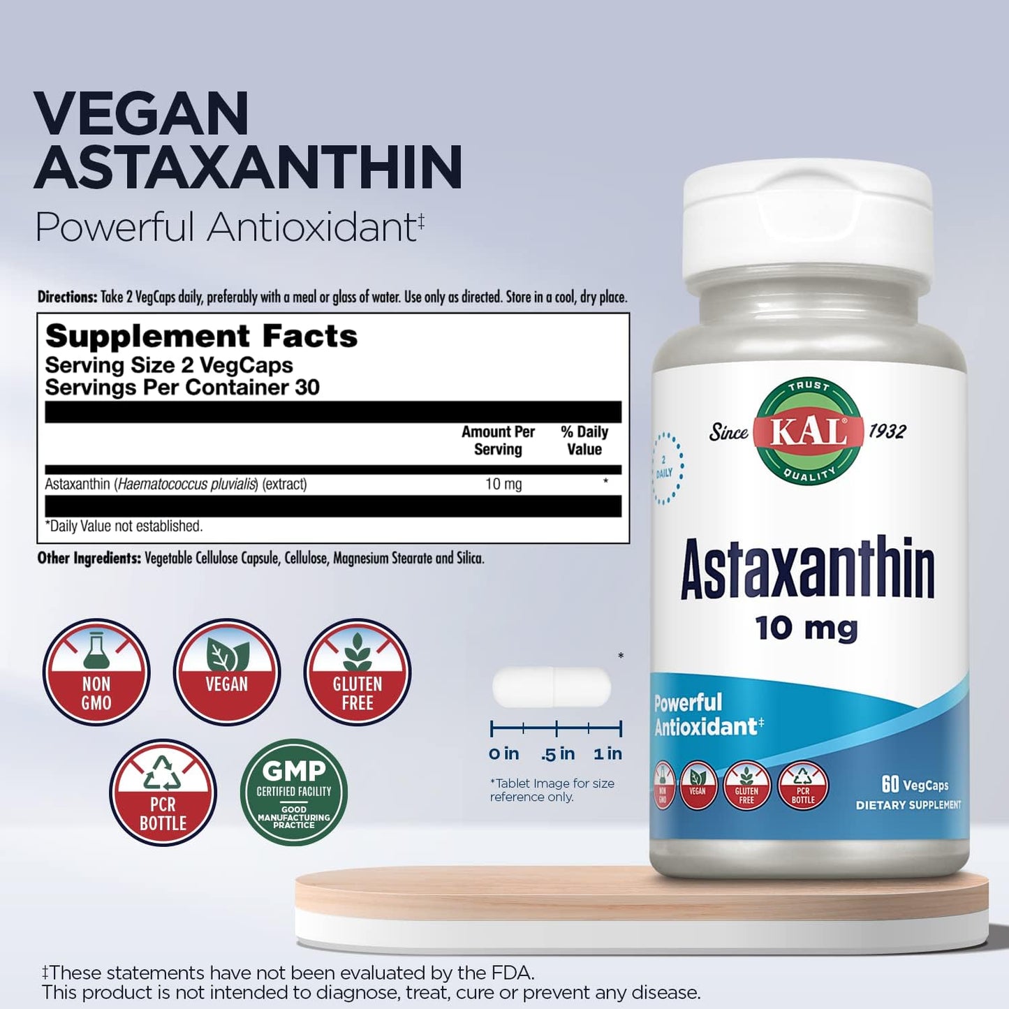 ASTAXANTHIN 10 MG 60 CAPSULAS