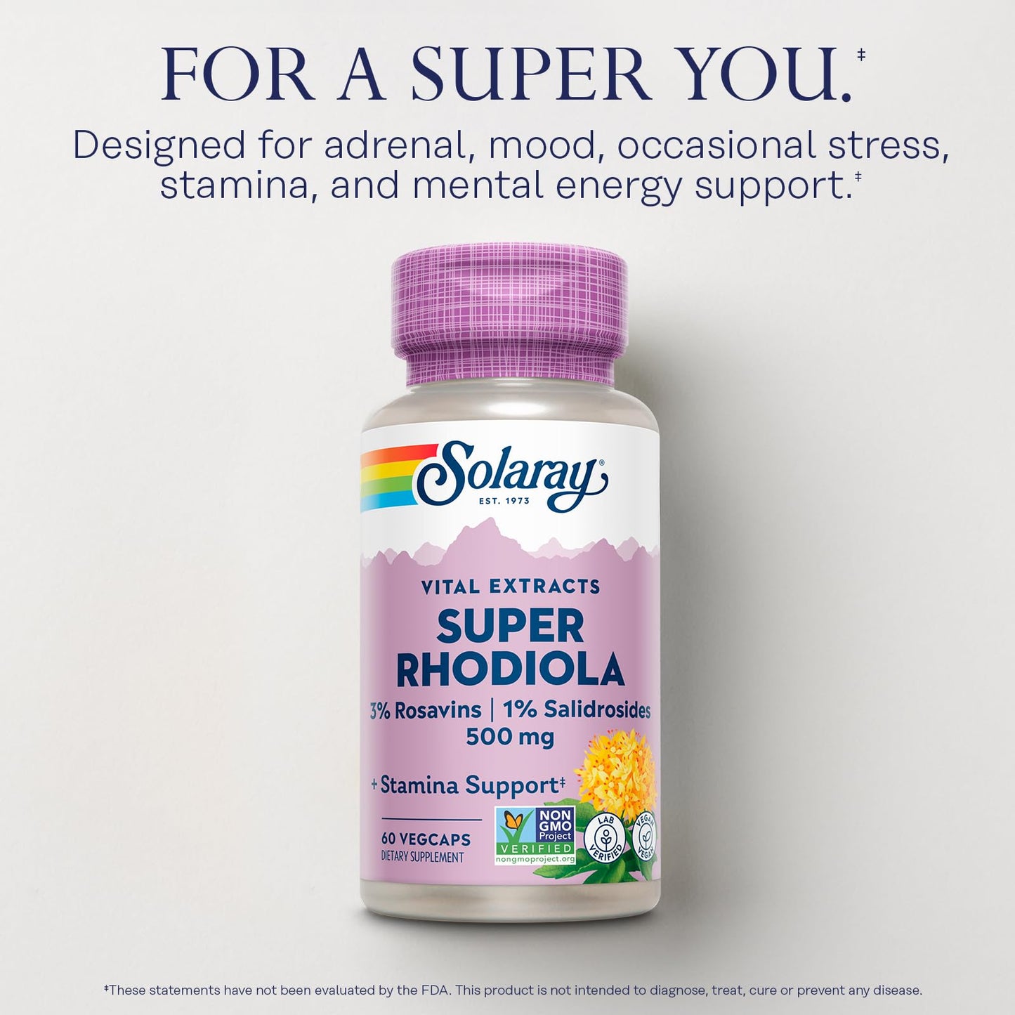Super Rhodiola Solaray 60 Caps