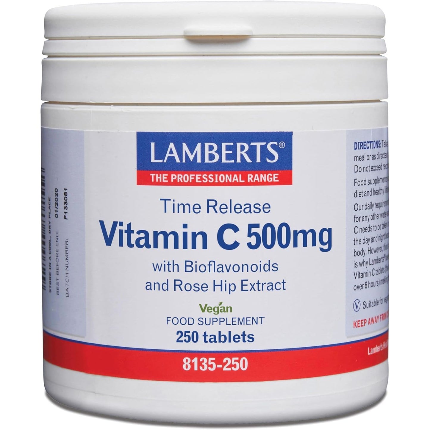 Vitamina C 500 mg liberación sostenida 250 comprimidos