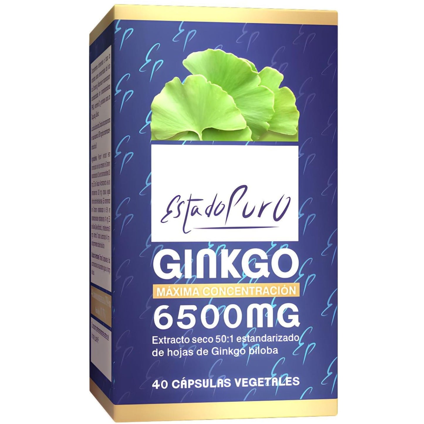 Ginkgo biloba 6500 mg extracto 24% flavonoides 6% terpenos 40 cápsulas