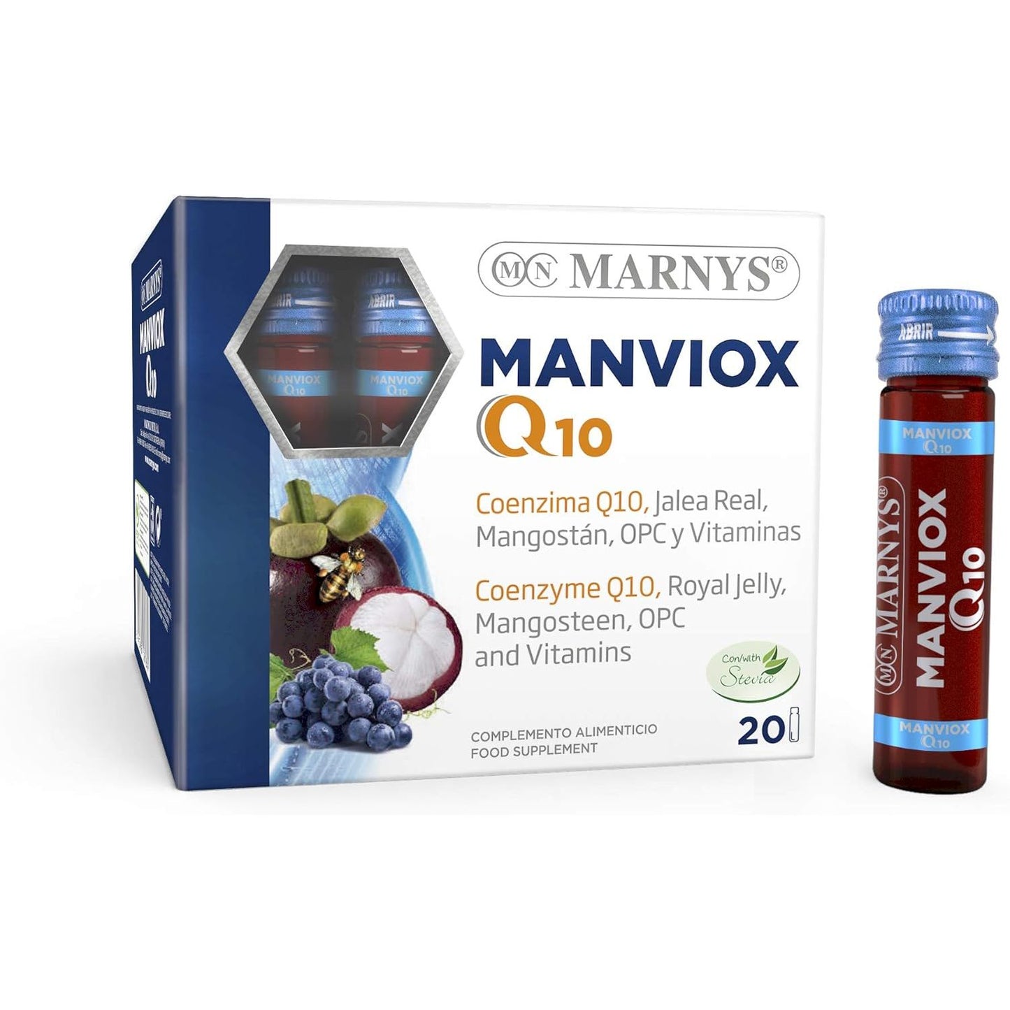 Coenzima Q10 mangostan OPC complejo vitamínico 20 viales