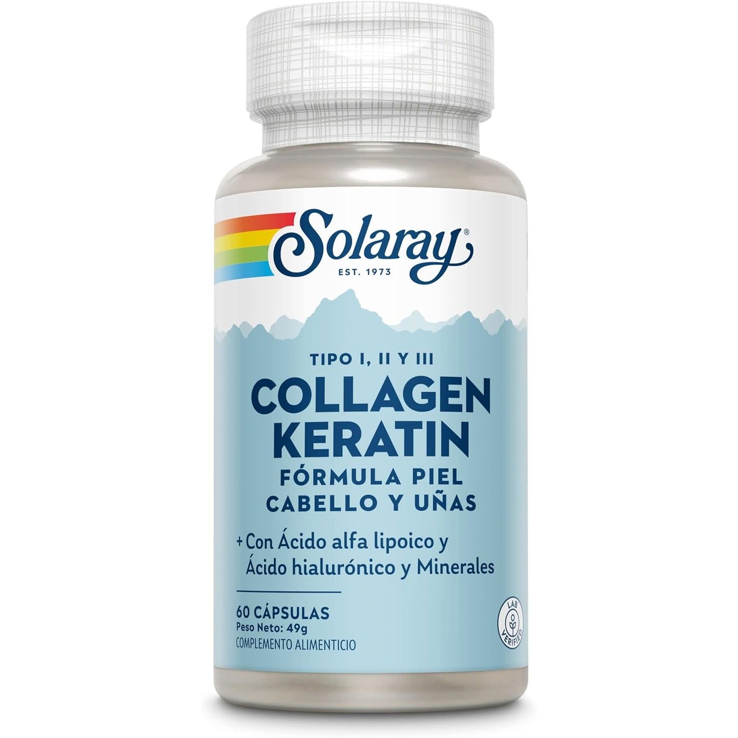 Colágeno tipos I, II, III + queratina 60 cápsulas