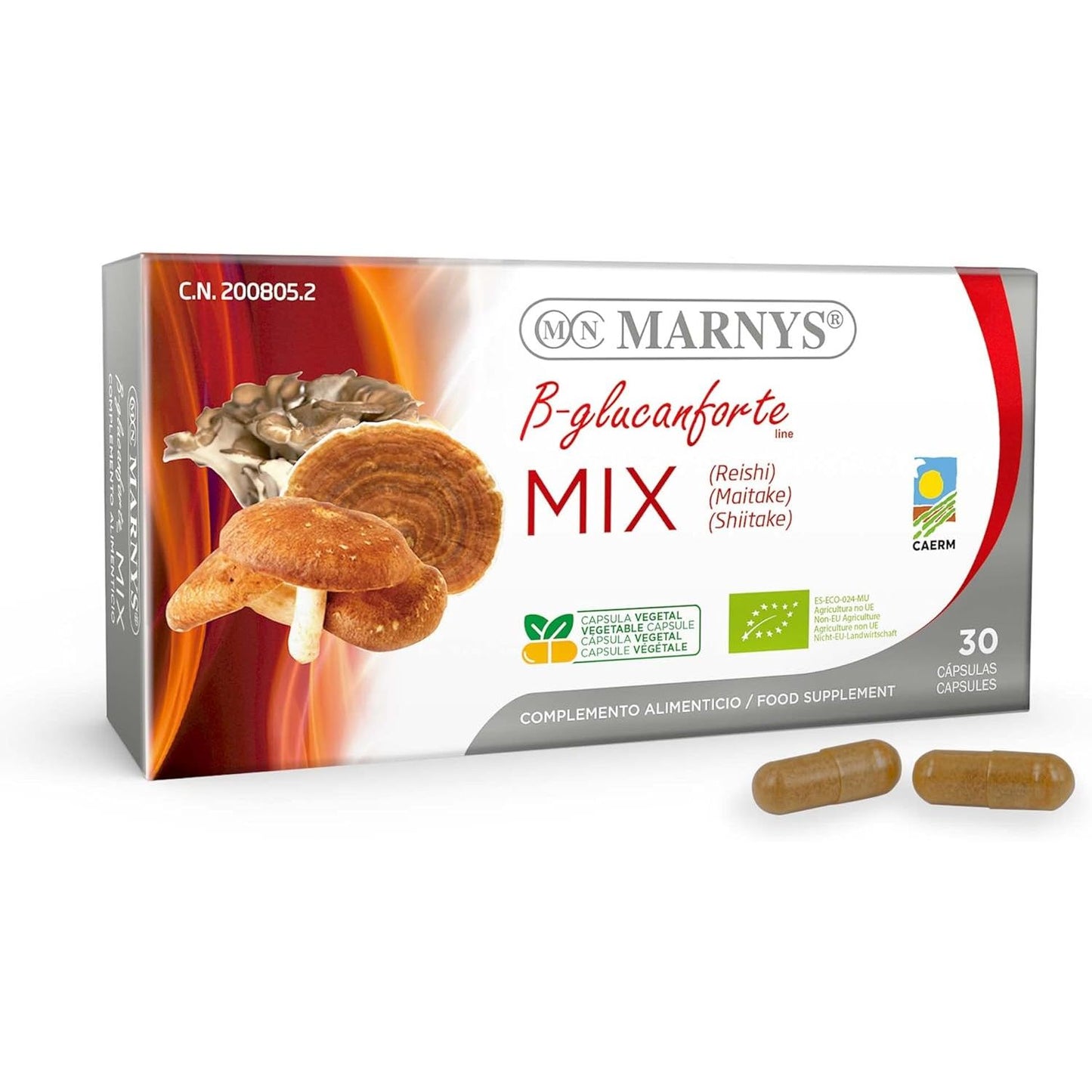 Beta-Glucanforte Mix reishi maitake shiitake 30 cápsulas