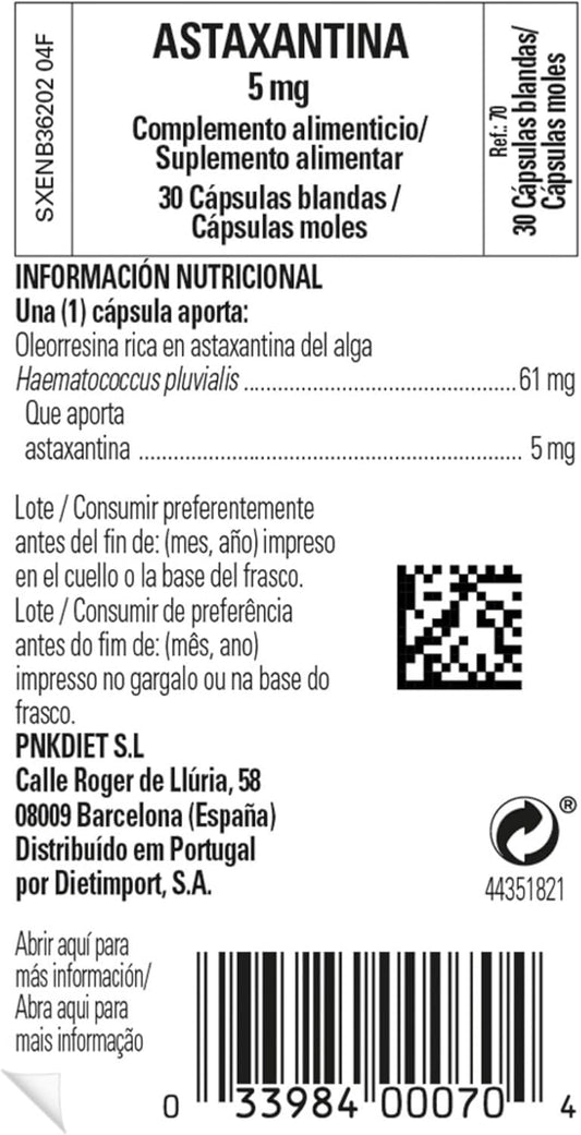 Solgar | Astaxanthin 5 mg | High Efficiency Antioxidant | 30 Softgels