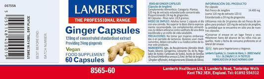 Lamberts Ginger Root 120mg - 60 Capsules