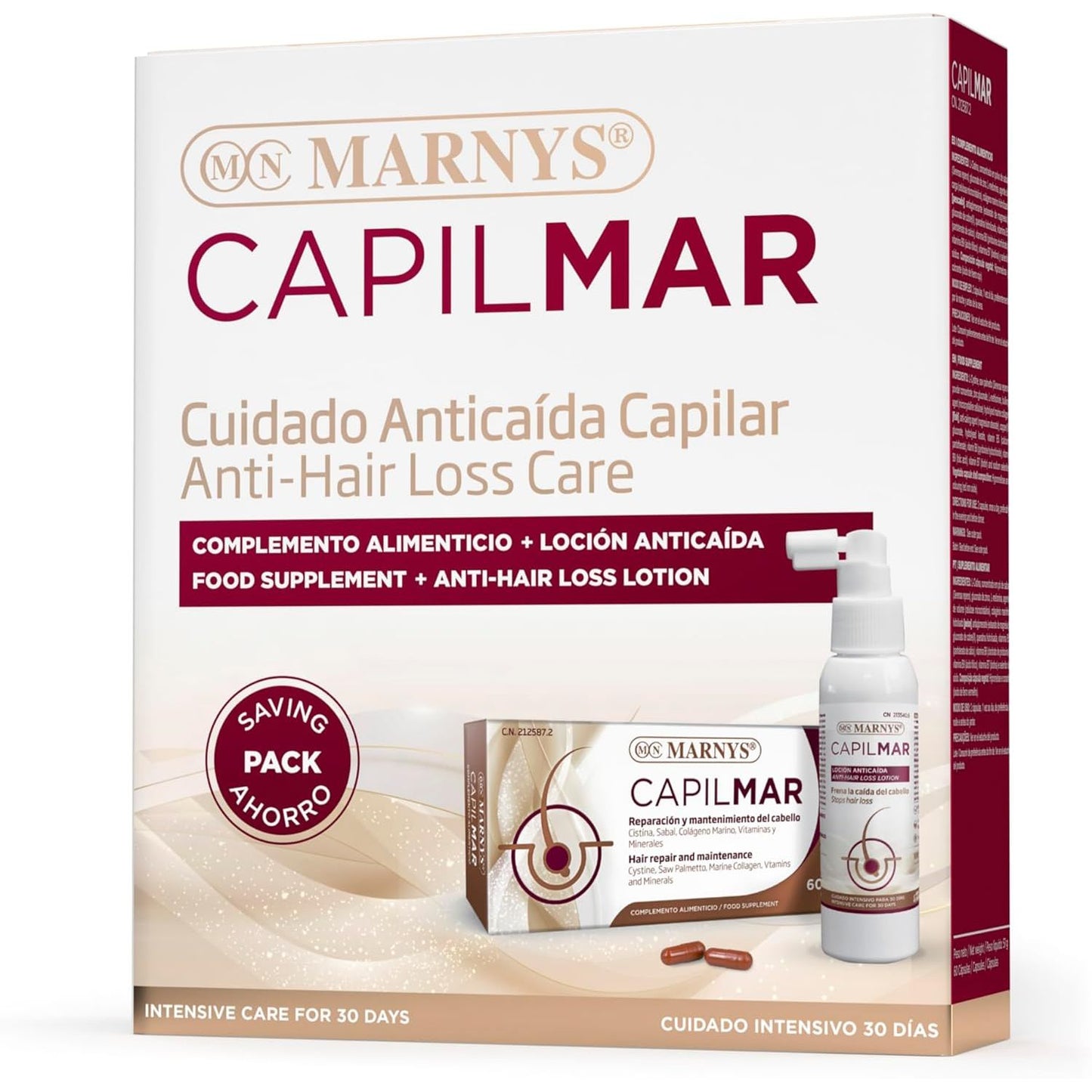 Capilmar anticaída pack cápsulas 60 + loción 100 ml