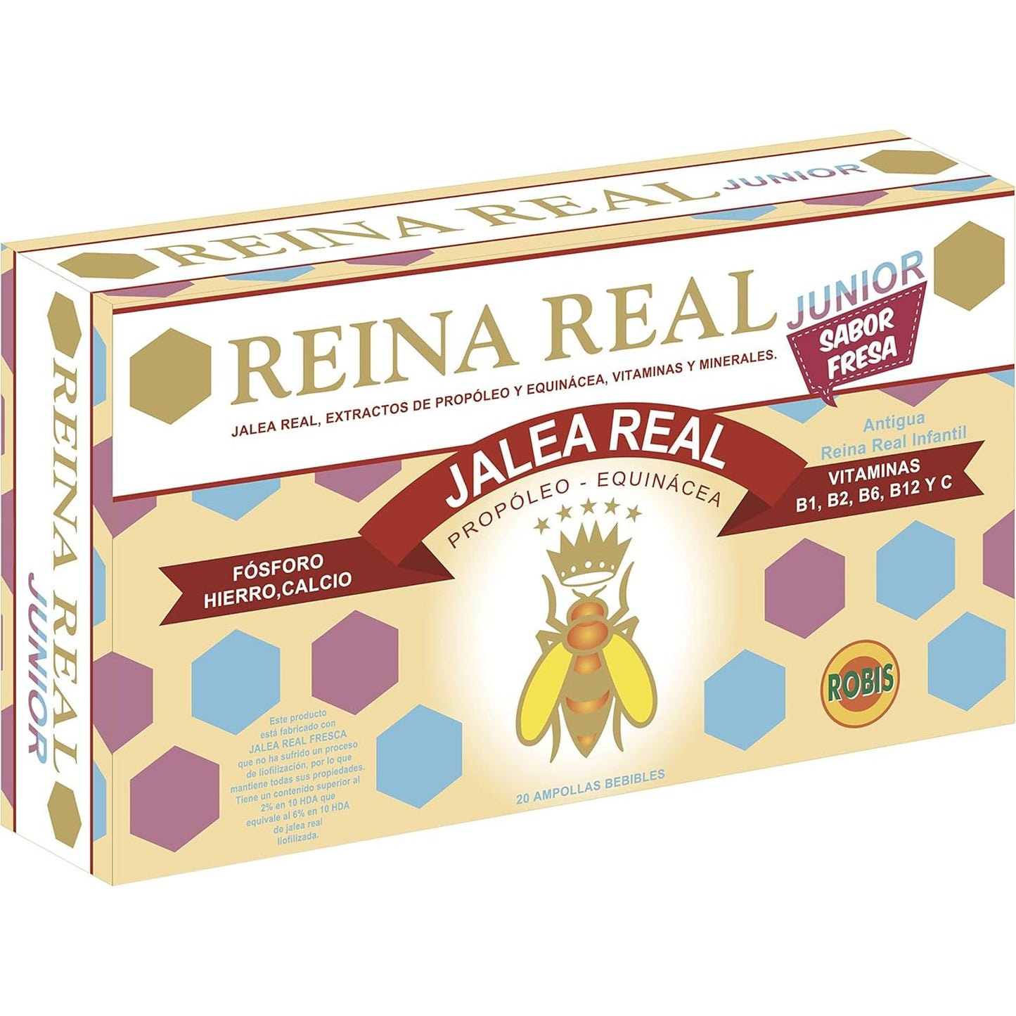 Royal Queen Junior fresh royal jelly for children, strawberry, 20 single doses