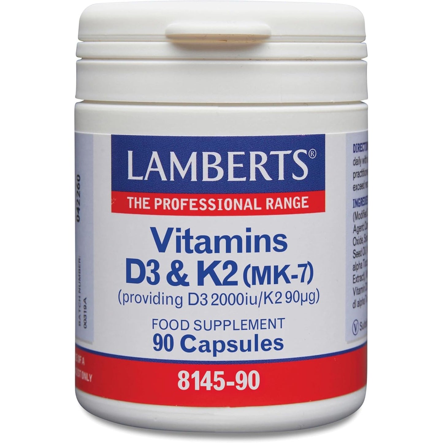 Vitamina D3 2000 UI K2 90 mcg 90 cápsulas