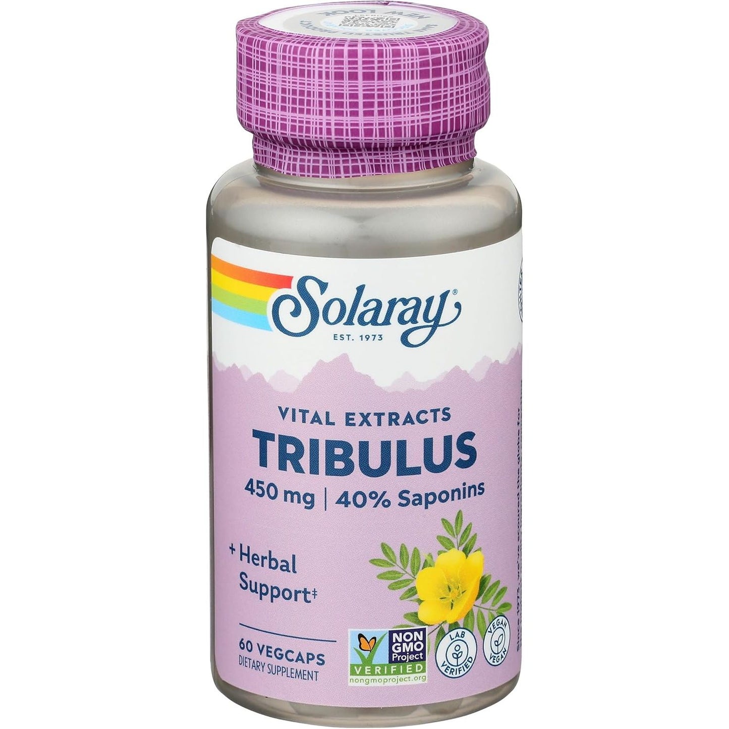 Tribulus terrestris 450 mg 45% saponinas 60 cápsulas