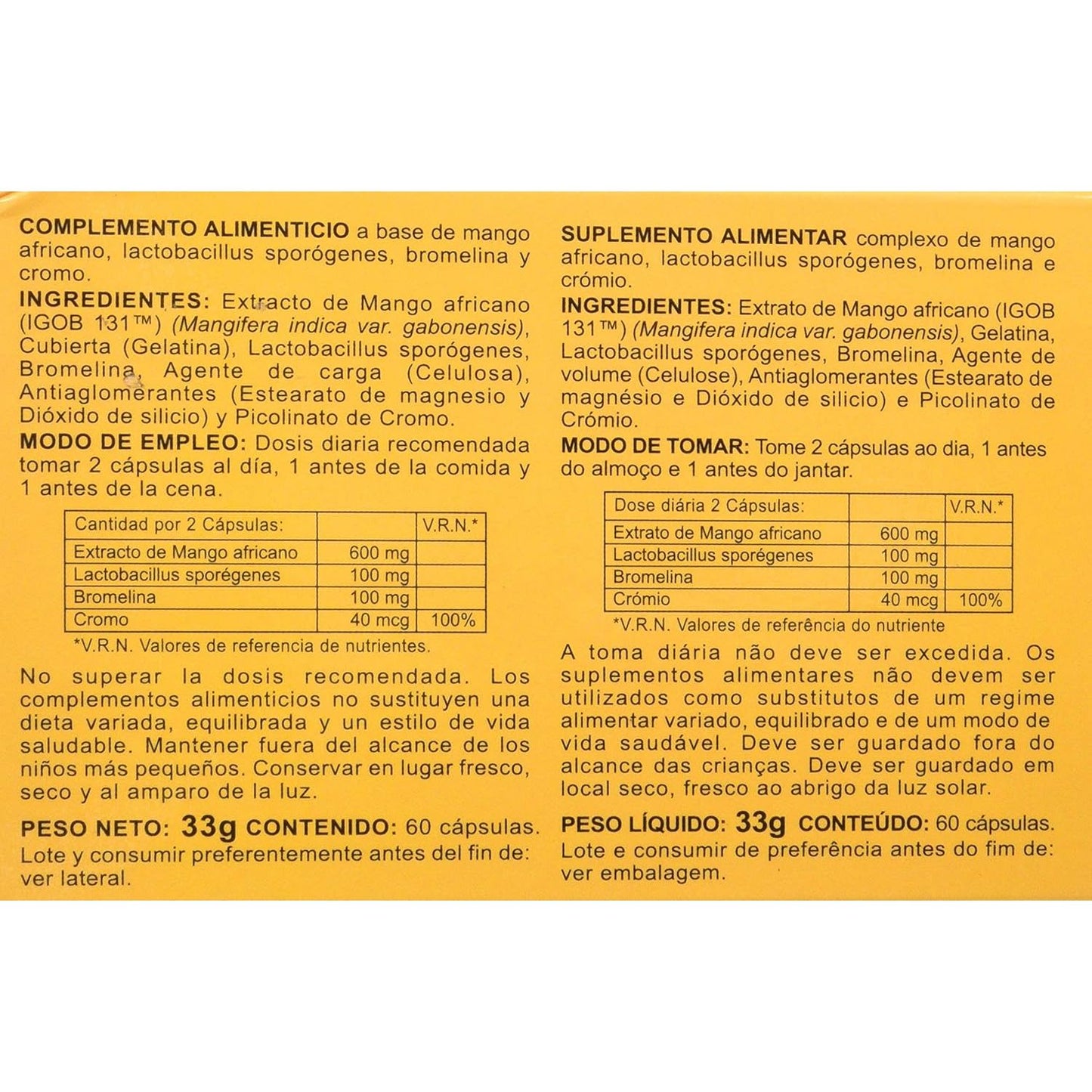 African handle plus probióticos 60 cápsulas