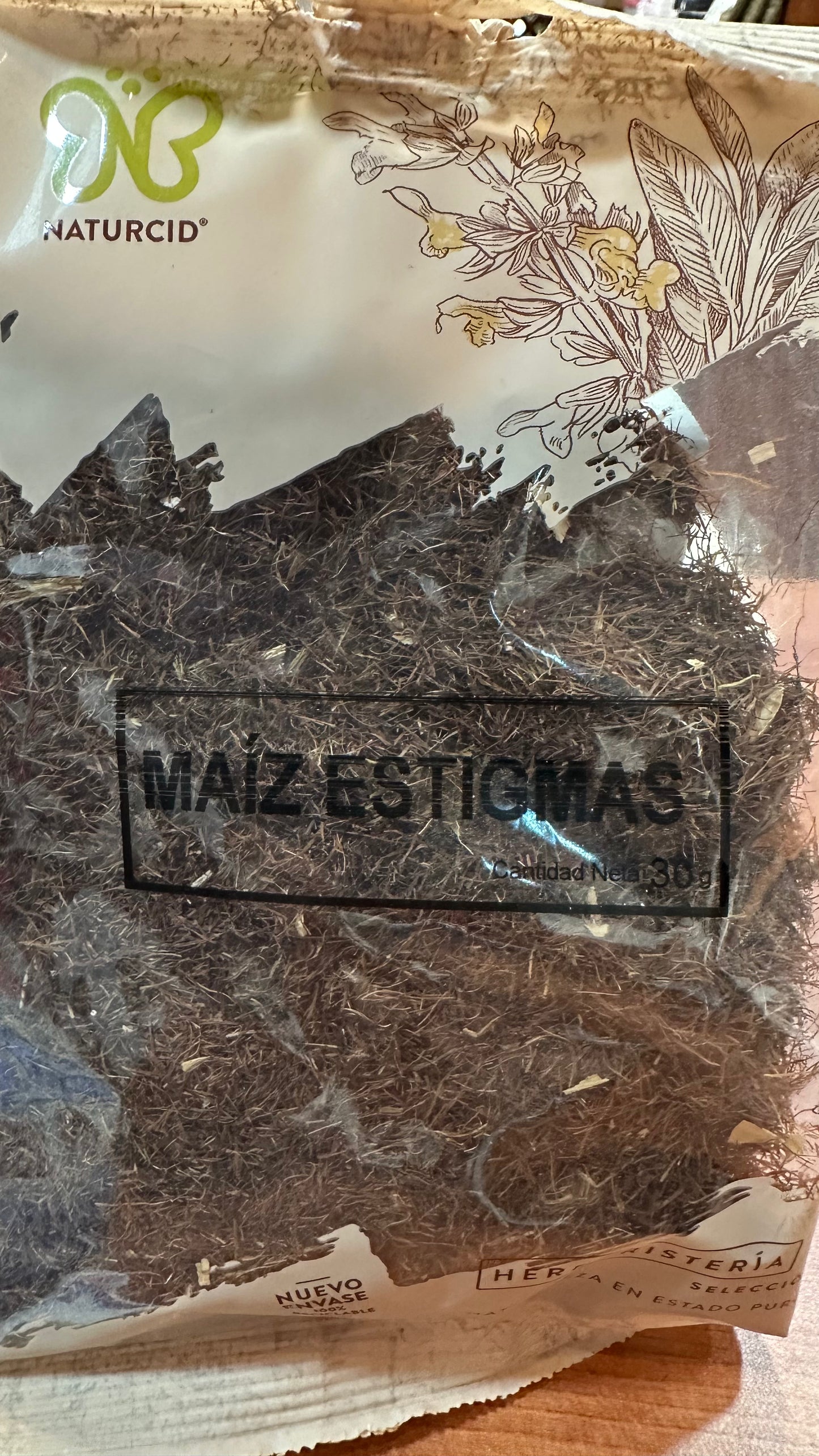 Estigmas de maíz 30 g planta para infusión