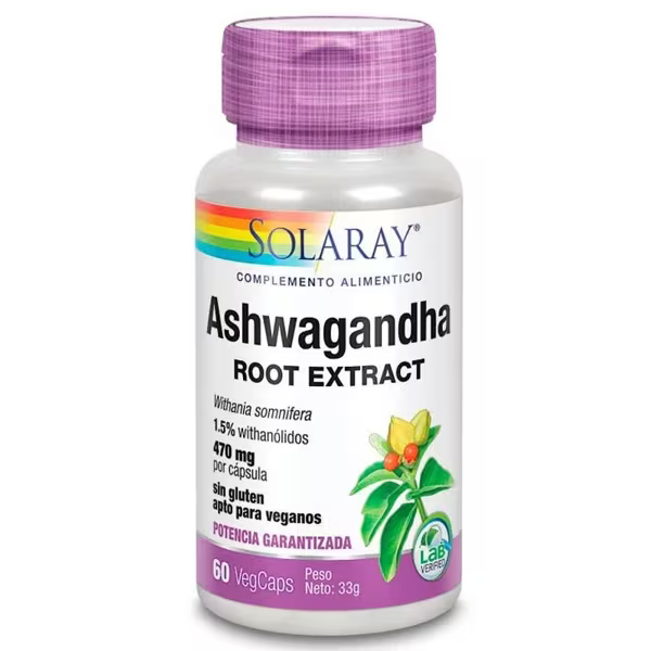 Ashwagandha 470 mg 60 vegcaps. Solaray