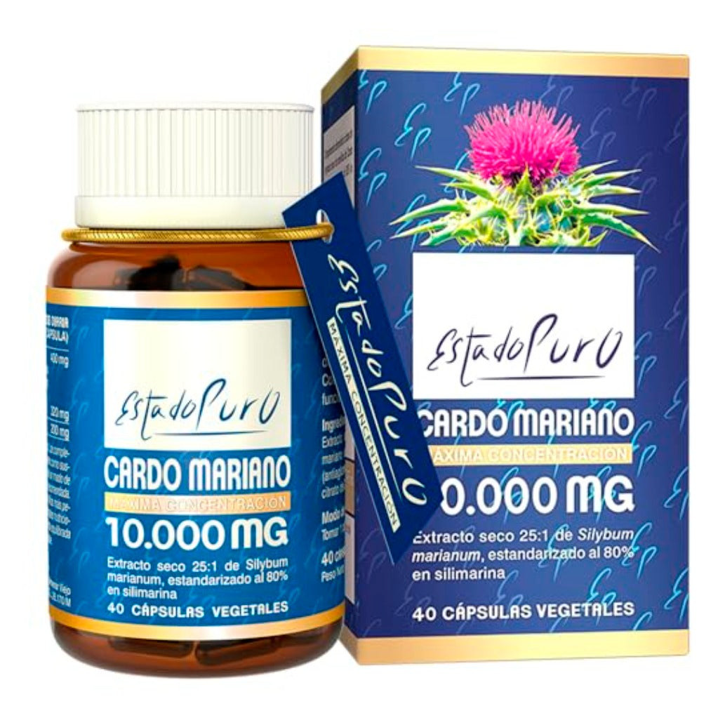 Cardo Mariano Estado Puro 10.000 mg Tongil - frasco y caja