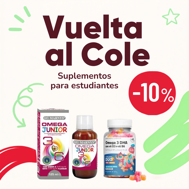 Vuelta al Cole - Suplementos para estudiantes, 10% de descuento