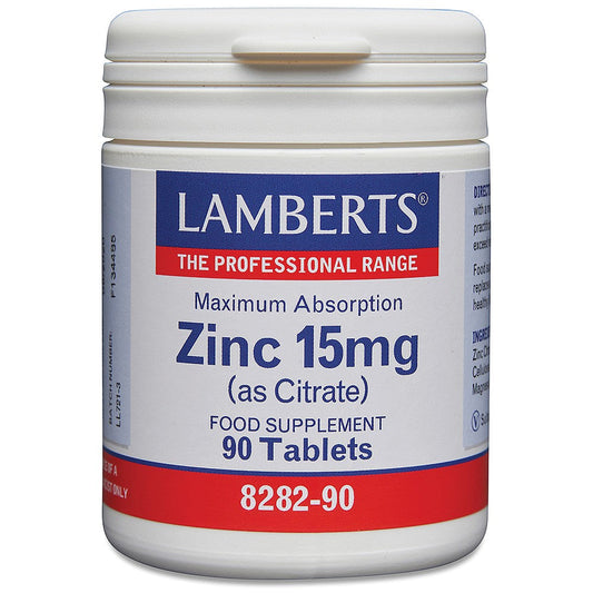 Zinc 15 mg (Citrato) Lamberts 90 comprimidos