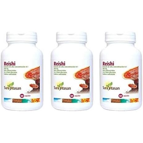 Reishi Extracto 8:1 500 mg Sura Vitasan – Pack 2 unidades × 60 cápsulas