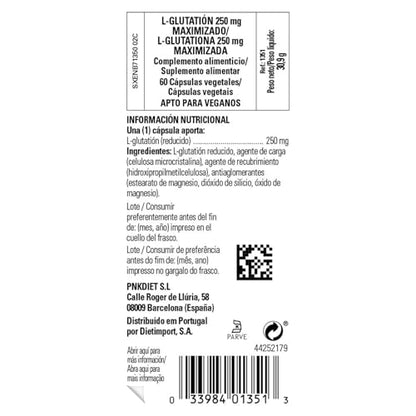 Solgar | Maximized L-Glutathione Reduced | Food Supplement with Antioxidant Functions | With Glutamic Acid | For Men and Women | 60 Capsules
