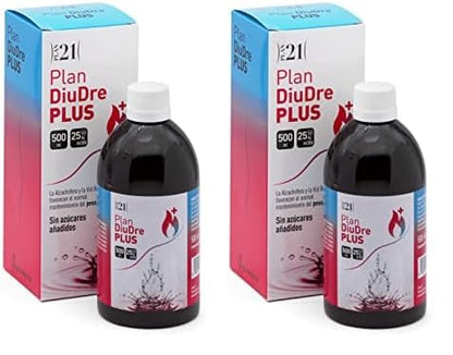 PLAMECA - Plan 21 DiuDre Plus, with Green Coffee, Green Tea, L-Carnitine and Chrome, Body Weight Control, Helps with Retention of Liquids and Swelled Belly, Balance of Liquids and Excess - 500 ml