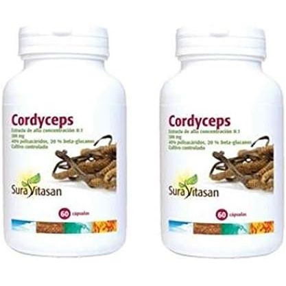 Cordyceps Extracto 8:1 500 mg 60 cápsulas pack 2