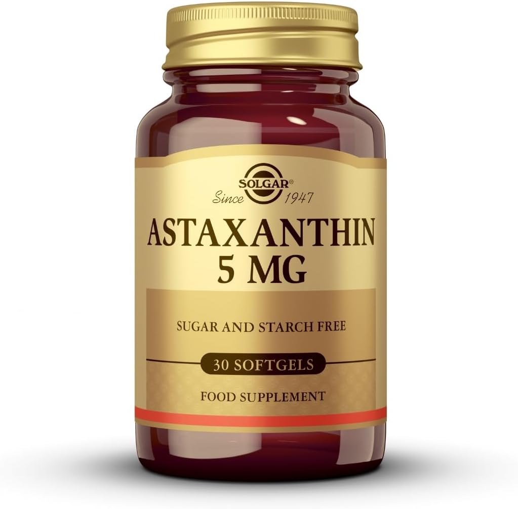 Solgar | Astaxanthin 5 mg | High Efficiency Antioxidant | 30 Softgels