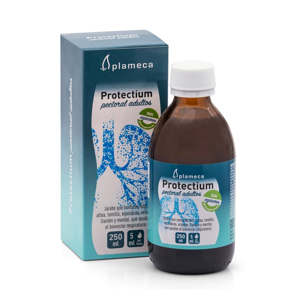 PLAMECA - Protectium Pectoral Adults, Respiratory Wellness, Defense Maintenance and Immune System, with Tolu, Altea, Thyme, Pine Sap and Echinacea – 250 ml