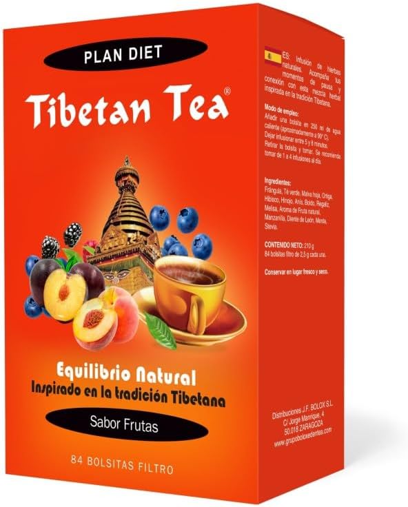 Te Tibetano Sabor Frutas- 84 Bolsas