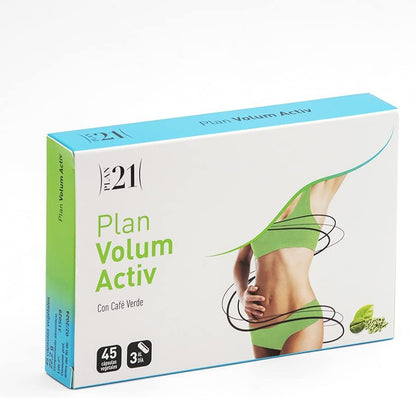 PLAMECA Volum Activ Plan with Dry Green Coffee Extract, Bean Protein, Apple Vinegar and Chromium Picolitan, 45 Vegetable Capsules