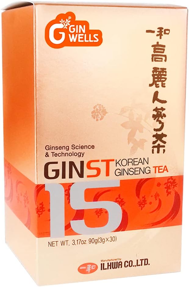 Tongil - Té GINST15 IL Hwa 30 sobres - Té granulado soluble con extracto de ginseng coreano - Cultivo propio y procedimiento de extracción exclusivo