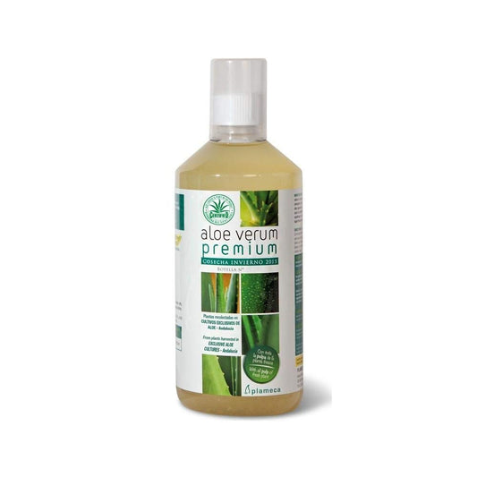 PLAMECA - Aloe Verum Premium, Aloe Vera Bebida, Jugo, Zumo, Sin Pasteurizar, Sin Edulcorantes, en Frío, Ayuda a la Salud Gastrointestinal, el Sistema Inmunitario y ante la Fatiga, Sabor Puro - 1 L