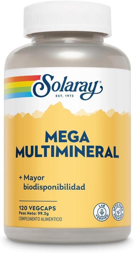 Solaray Mega MultiMineral |120 VegCaps| Vegan Friendly