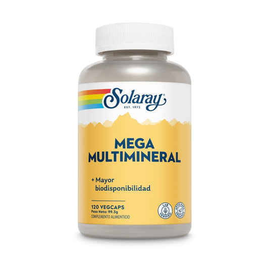 Solaray Mega MultiMineral |120 VegCaps| Apto Para Veganos