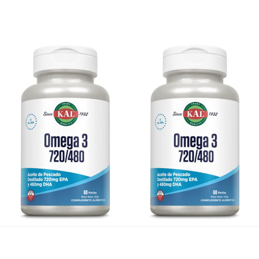 Omega 3 EPA 720 mg DHA 480 mg 60 perlas