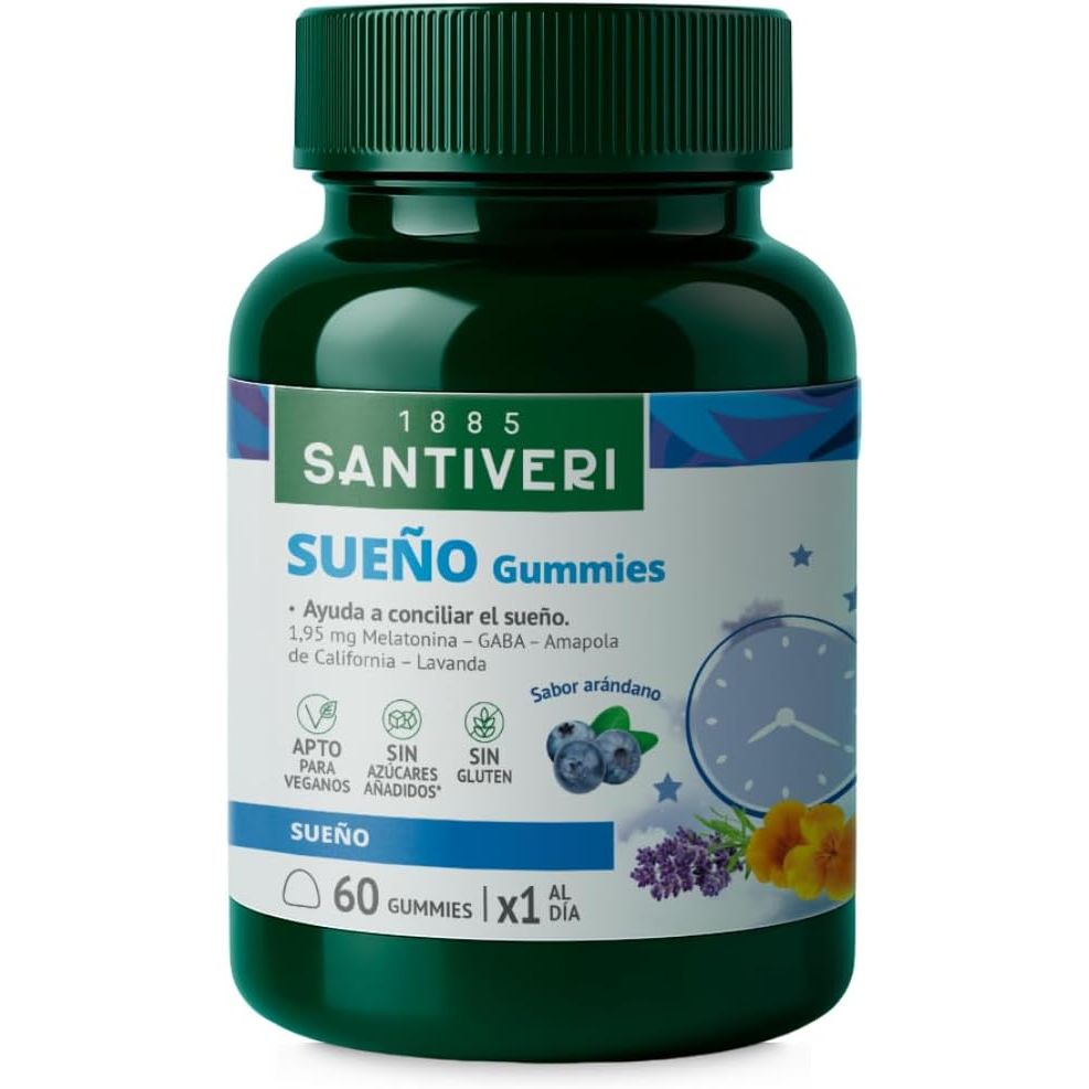 Melatonina 1,95 mg GABA sueño 60 gominolas
