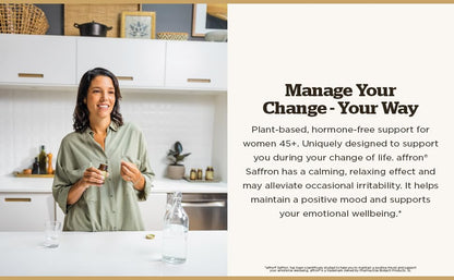 Solgar Menoprime, Women, Menopause, With Saffron and Rhubarb Extract, 30 Capsules 200 g, White