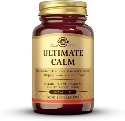 Solgar | Ultimate Calm | Relaxation & Mental Wellness | 30 Tablets, Golden