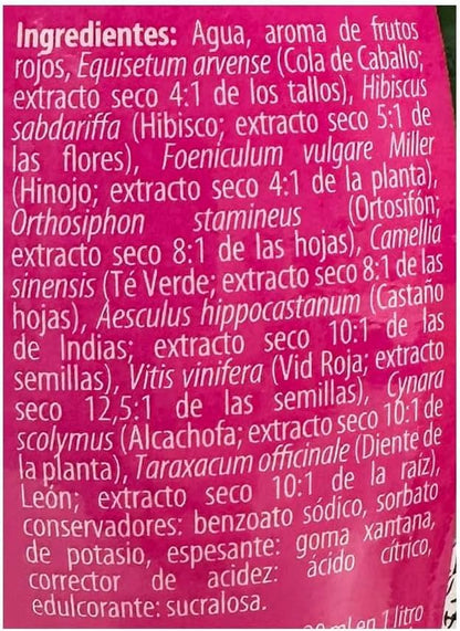 Dietmed | Drenalight Drain & Firm - 600 ml Solución Oral | Con Vid Roja, Hibisco y Té Verde | 30 días
