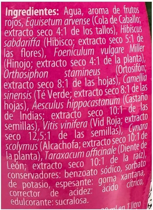 Dietmed | Drenalight Drain & Firm - 600ml Oral Solution | With Red Vine, Hibiscus and Green Tea | 30 days