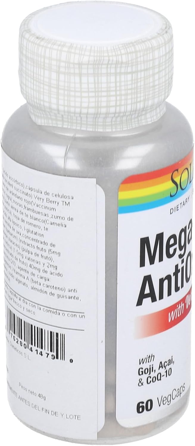 Solaray Mega Multi Antioxidant | CoQ10, ALA, Selenium, Goji, Acai | 60 VegCaps