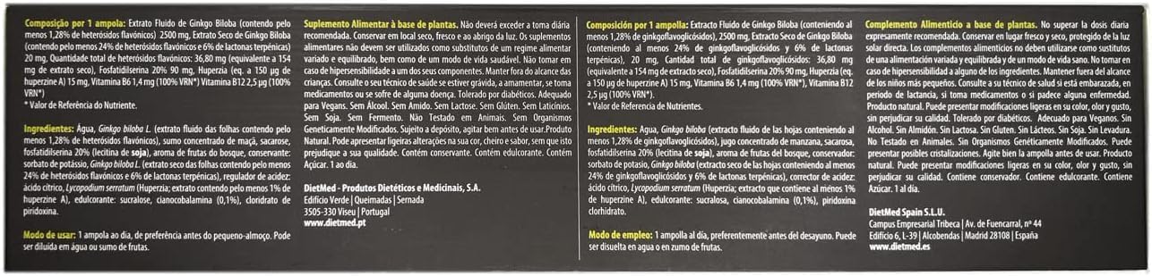 DietMed Ginkgobil Ampoules - 20 Units