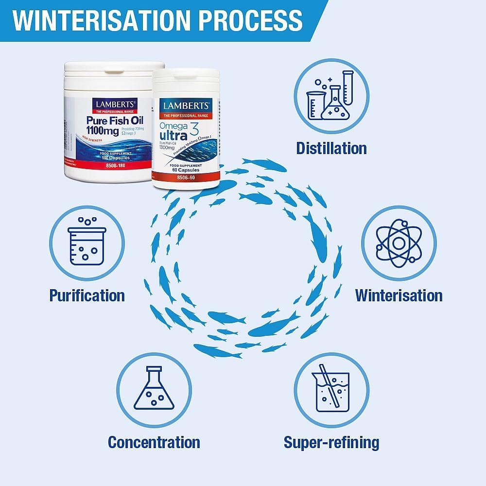 Lamberts - Pure Fish Oil 1100Mg Lamberts, 120 Capsules