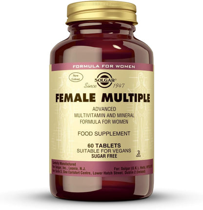 Solgar | Female Multiple | Food Supplement that Helps the Correct Function of the Women's Body | With Multiple Vitamins | For Women | 60 Capsules